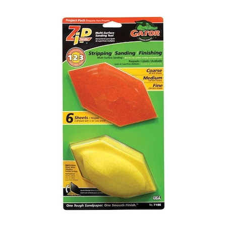 Gator Finishing Gator Zip 3 in. W X 6 in. L Assorted Assorted Grit Sanding Block Kit 7186